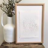 'Loved' Embossed Print